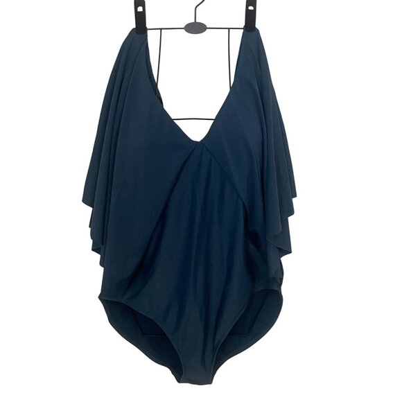 Plus Size  Raisins Curve Stingray Swim Suit Teal Blue One Piece $98 - Picture 3 of 9